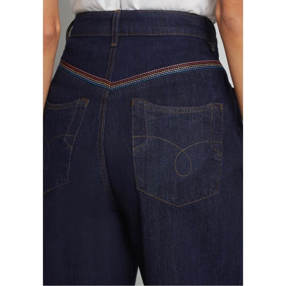 ModCloth Rainbow Embroidered Jeans - Picture 4 of 10